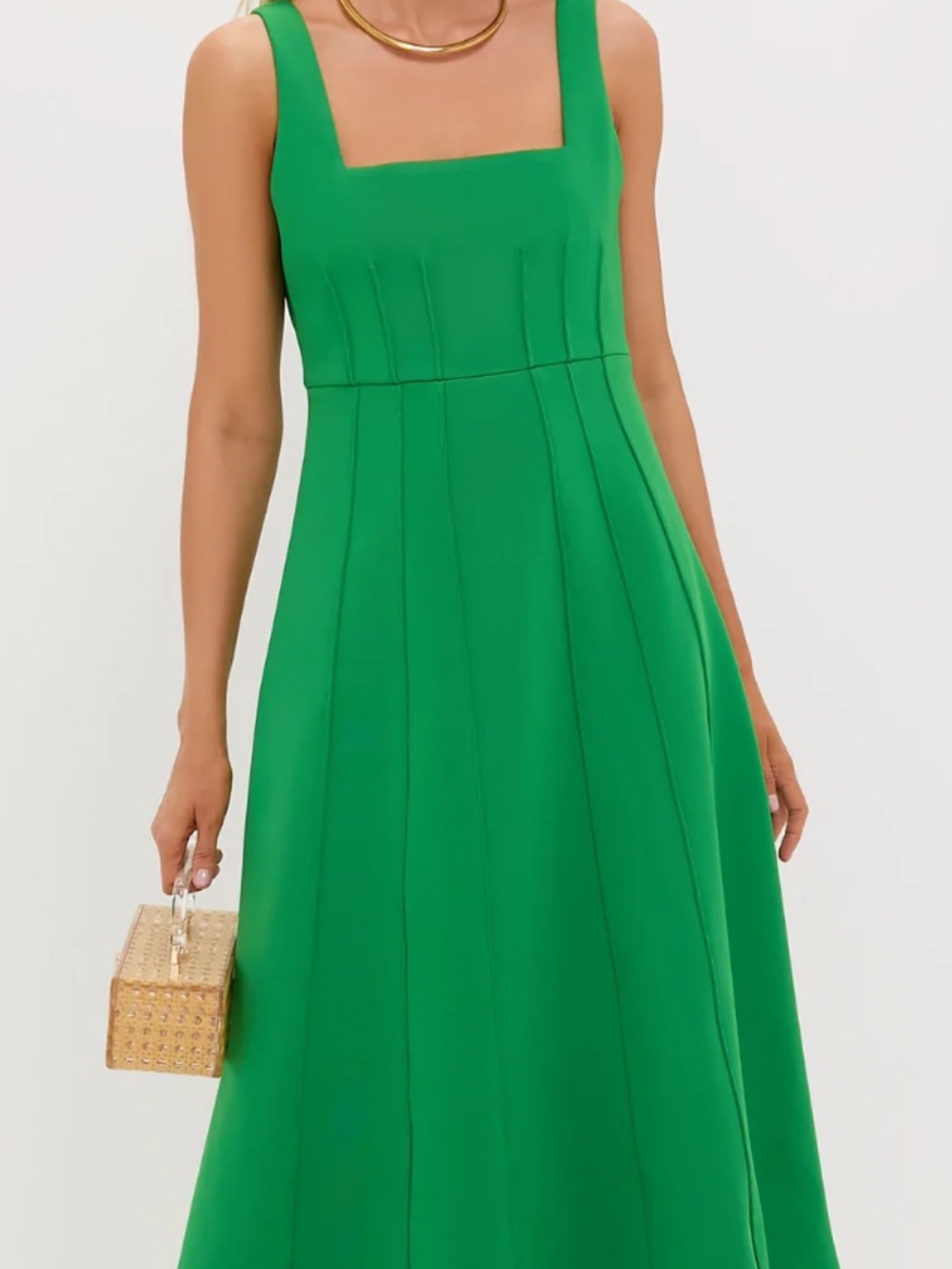 Tuckernuck Emerald Square-Neck Maxi Dress